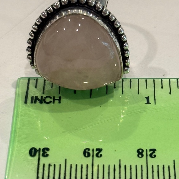 🆕 Genuine Rose Quartz Ring in 925 Sterling Silver – Size 7 🆕 - Picture 7 of 9